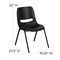 Emma and Oliver Ergonomic Shell Student Stack Chair - Classroom Chair / Office Guest Chair